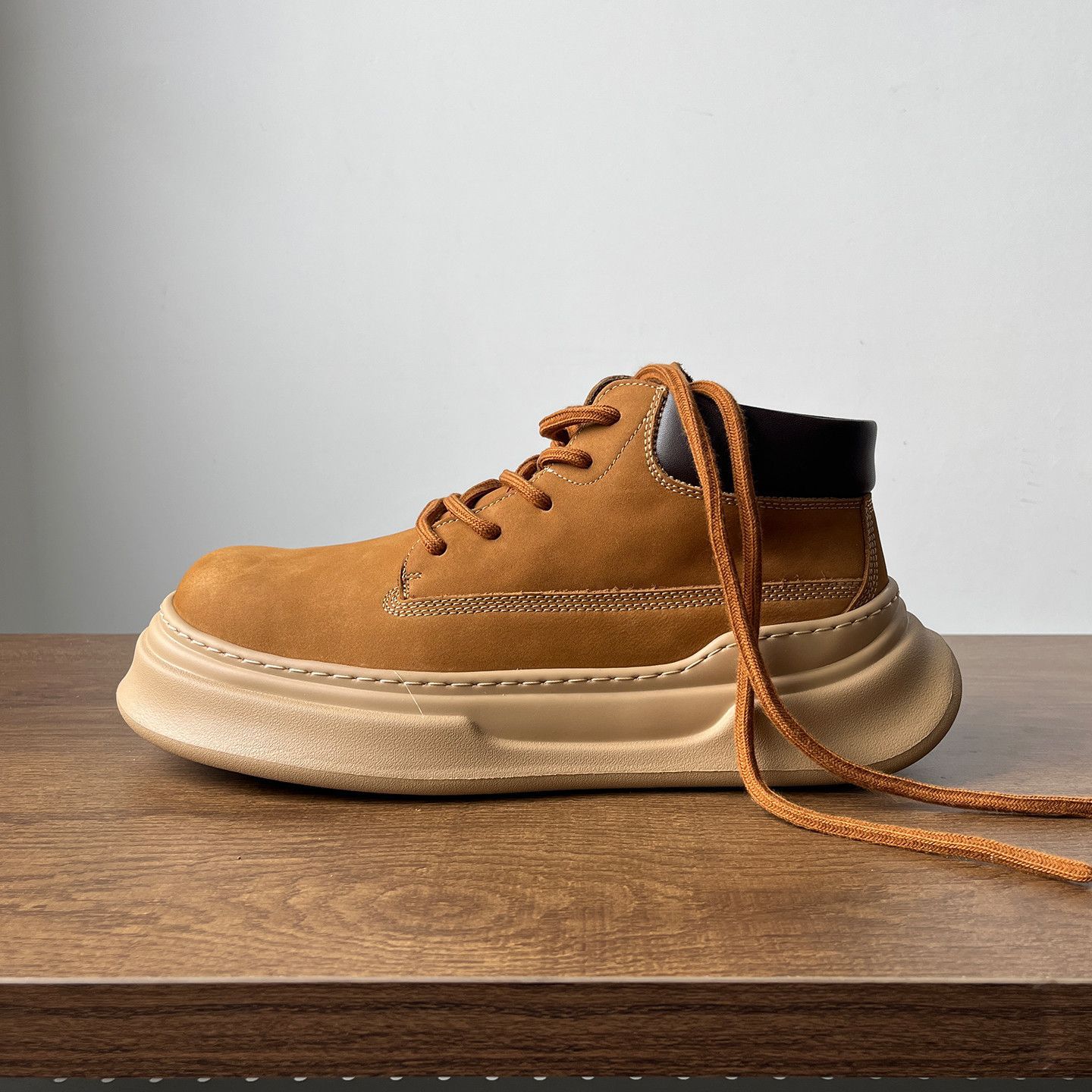 

Fashion Men s Work Boots Durable Suede Men Casual High Top Shoes Classic British Style Outdoor Wear-reistant Ankle Boots Hombre 39 коричневый