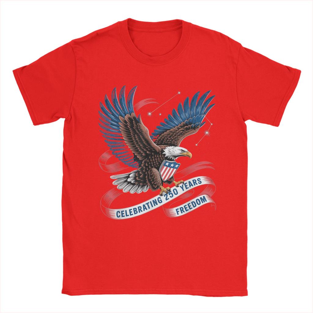 2026 New Men TShirt 250 Years America Anniversary USA 250th Birthday Fashion Tee Shirt Short Sleeve T Shirts Crew Neck Tees