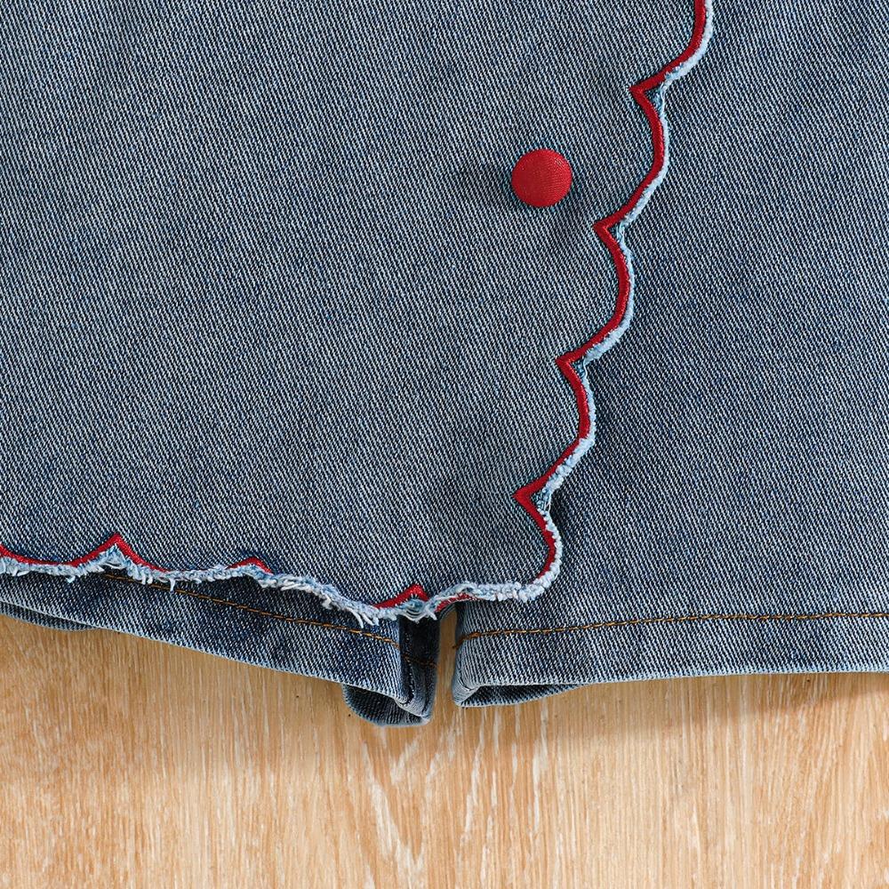 Dětské letní oblečení s krátkým rukávem Nové kojenecké dívčí tílko + kovbojský overal s krátkým rukávem Oblek pro dívky Módní oblek