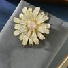 Daisy Brooch High-End Women'S Small Suit Corsage Simple And Generous Luxury Neckline Decorative Pin Summer Anti-Light Buckle