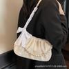 2025 summer new super hot small bag women's fashion versatile niche design one-shoulder crossbody bag pleated cloud bag