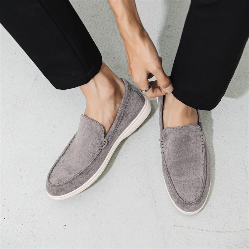 Fashion Men's Suede Leather Loafers Classic Lightweight Soft Males Slip on Driving Flats Comfort Casual Walking Shoes Zapatillas Hombre