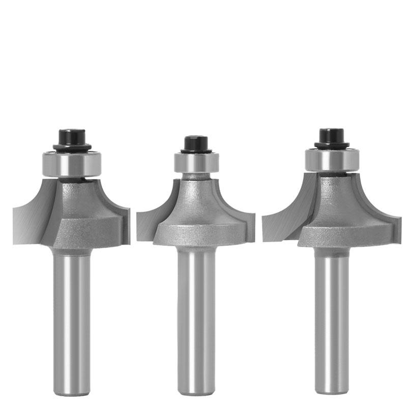 1Pc 8mm Shank Round-Over Router Bits for Wood Woodworking Tool 2 Flute Endmill With Bearing Milling Cutter Corner Round Over Bit