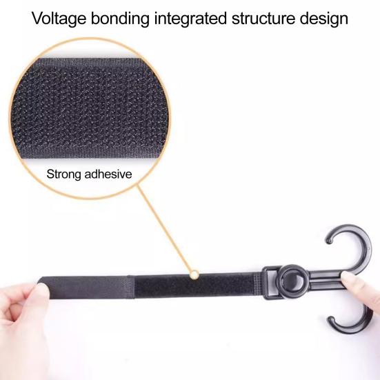 Electric Bike Hook Strong Load-bearing Adjustable Fastener Tape Design Simple Installation Multifunctional Universal Double Hook