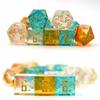 7pcs/SetAnimals Handmade D&d Dnd Dice Set Resin Galaxy Sharp Edge Sex Polyhedral For Dungeons And Dragons Dadi Dados Rol Rainbow