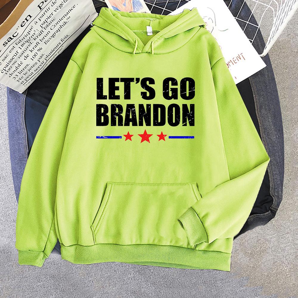 2021 New Fashion lets go brandon letter print Hoodies  Unisex Wo Unisex Long Sleeve Hooded Sweatshirts Casual Winter Streetwear Clothes