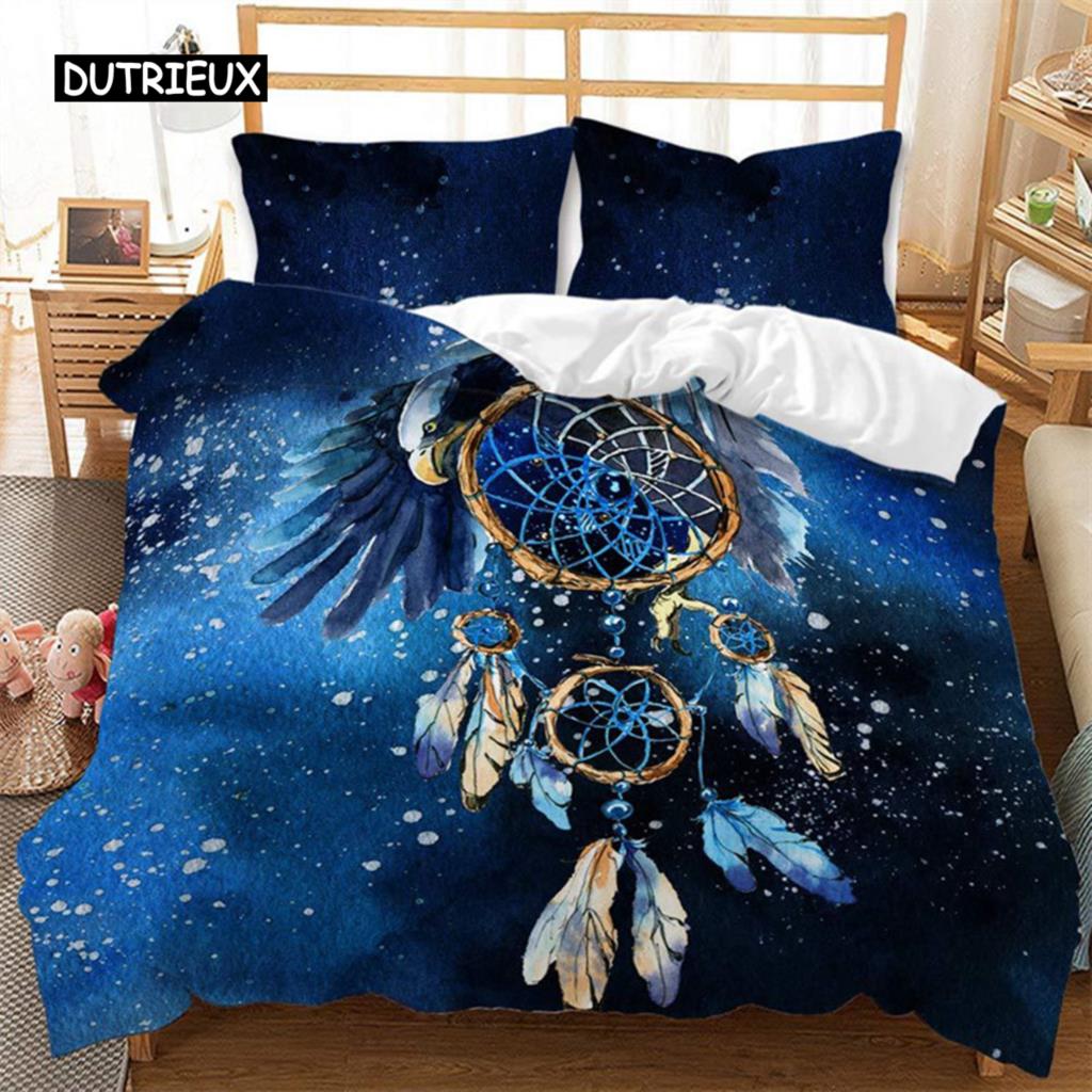 Dreamcatcher Duvet Cover Bohemia Mandala Floral Feather Bedding Set King Single For Kids Adult Microfiber Starry Sky Quilt Cover