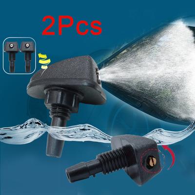2 Piezas/Set Coche Universal Boquilla de Limpiaparabrisas Delantero Kit de Rociador de Chorro Rociador Agua Abanico Salida Cubierta Lavaparabrisas Ajuste