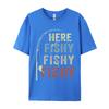 Fishing Here Fishy Funny Geek Normal Man T Shirt Discount Plain Cotton Tops Shirt Print Sweatshirts Wholesale