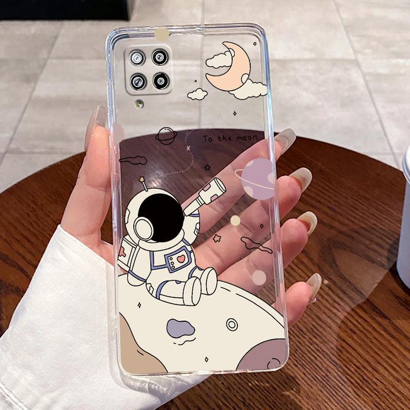 Case For Samsung Galaxy A42 M42 M32 M22 F22 Capa Clear Silicone Shells Soft TPU Back Cover Cute Rabbit Cat Dinasaur Phone Case