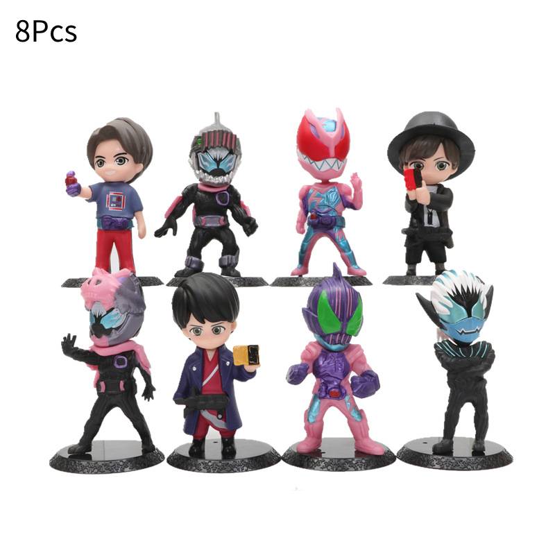 

Rider Action Kamen Figure Model Doll 8pcs Masked Superhero Knight Toy Decoration