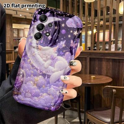 Phone Case: 2D Flat Samsung Galaxy A34 A35 M05 M06 S20 S22 S21 FE Plus 5G Protective Case, Dreamy Starry Sky, Christmas and Halloween Gifts