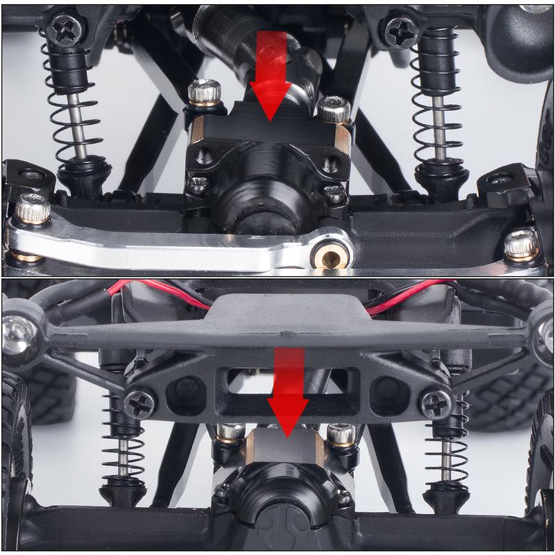 1/30 Axial SCX30  Brass Upgrade Set - Steering KnucklesCup Bridge Cover Rear Axle Counterweight for SCX30 Car Slot Racing Parts