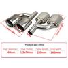 Stainless Steel H-Type Muffler Tip for Mercedes-AMG W204 C-Class Quad Exhaust.