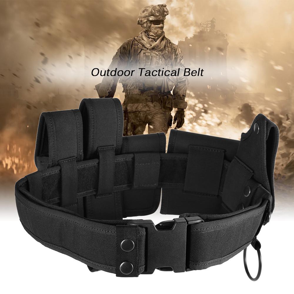Adjustable Heavy Duty 6 In 1 Utility Belt Law Enforcement Quick-Release Belt with Pouch for Police
