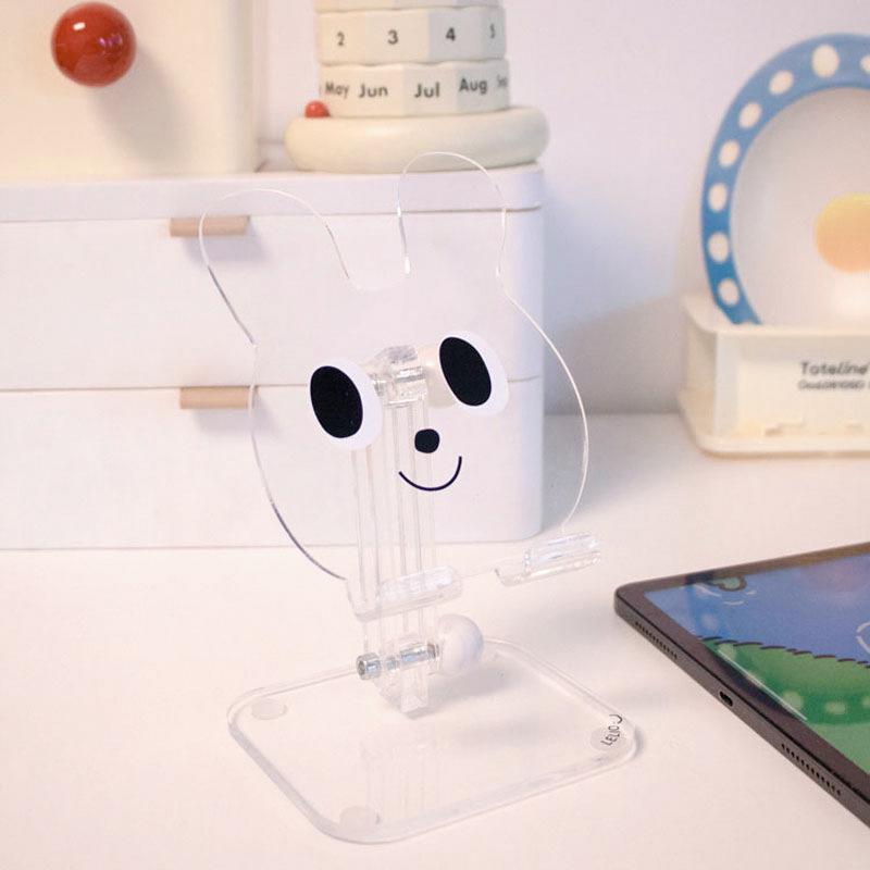Adorable Rabbit Phone & Tablet Stand | Foldable, Adjustable, Ideal for Desktop Viewing | Mini Support with Logo