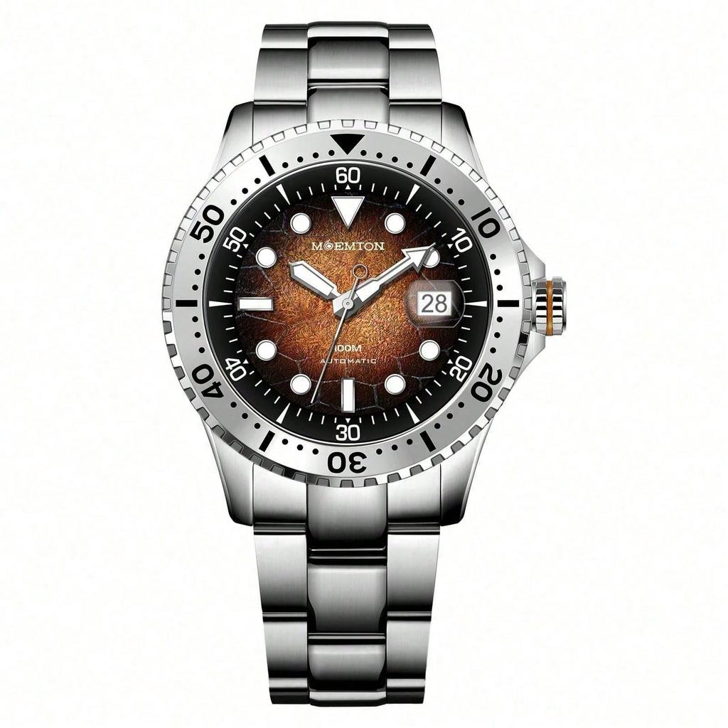 Moemton Men's Automatic Diver Watch Steel 100m M137.BSSA01