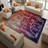 Basketball Court Carpet Mat Rug Home Decoration 3D Optical Illusion Game Court Floor Area Rug Living Room Bedroom Sport Theme