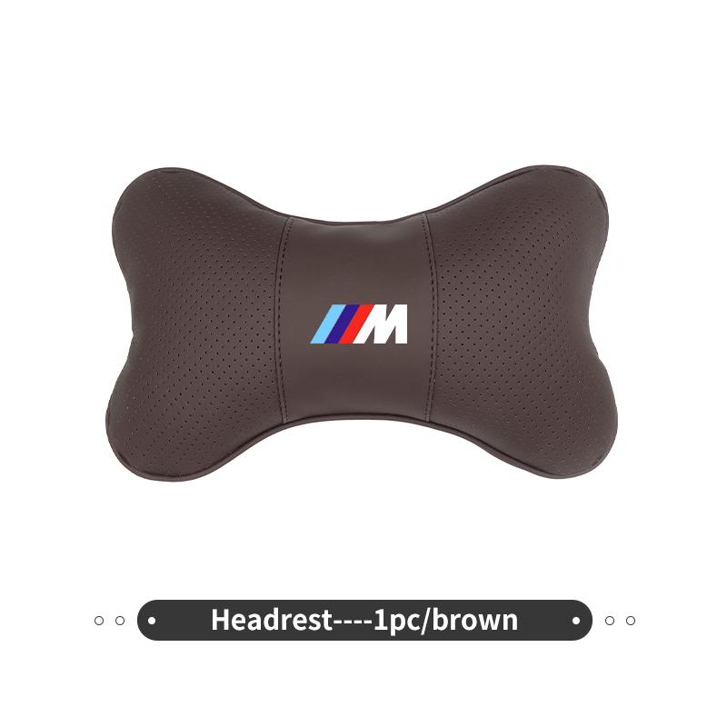 Leather Car Seat Headrest Neck Pillow Lumbar Support Mat For BMW E30 E34 E36 E39 E46 E52 E53 E60 E61 E62 E70 E71 E83