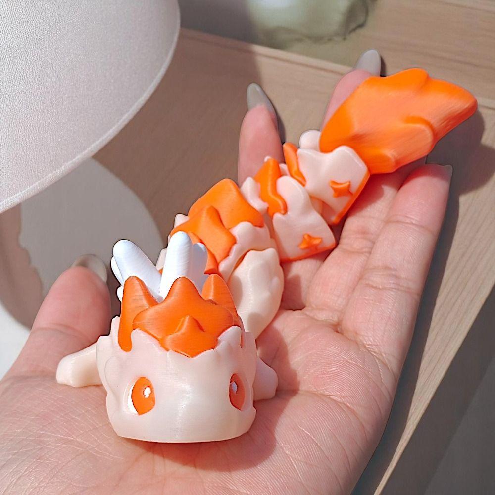 Pohyblivé klouby Dračí ozdoba Kreslený Realistický 3D tištěný model draka Figurka Ruční práce 3D tištěná dračí hračka pro děti