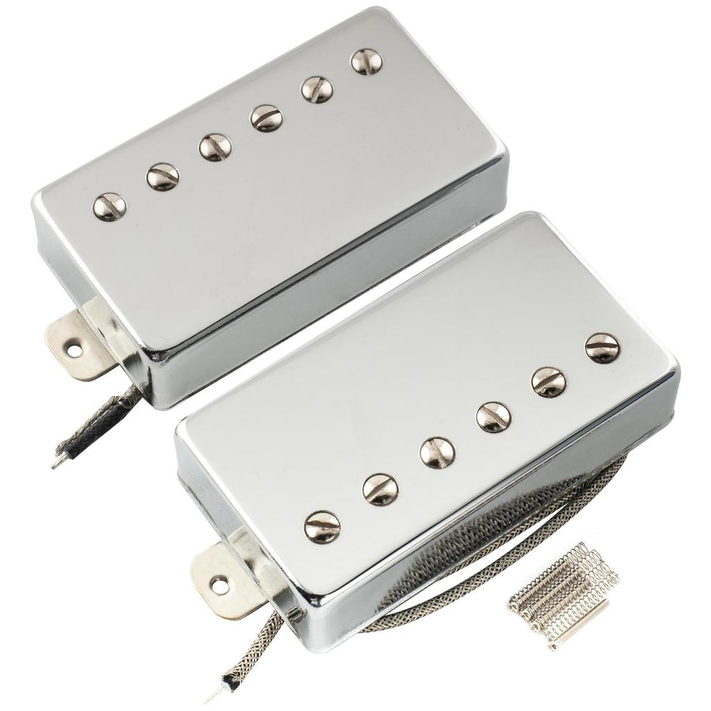 Musiclily Pro Alnico 5 Guitar Humbucker Set for Les Paul Electric Chrome LP-PAF Pickups, Neck/Bridge 7.8K/8.8K Guitars,