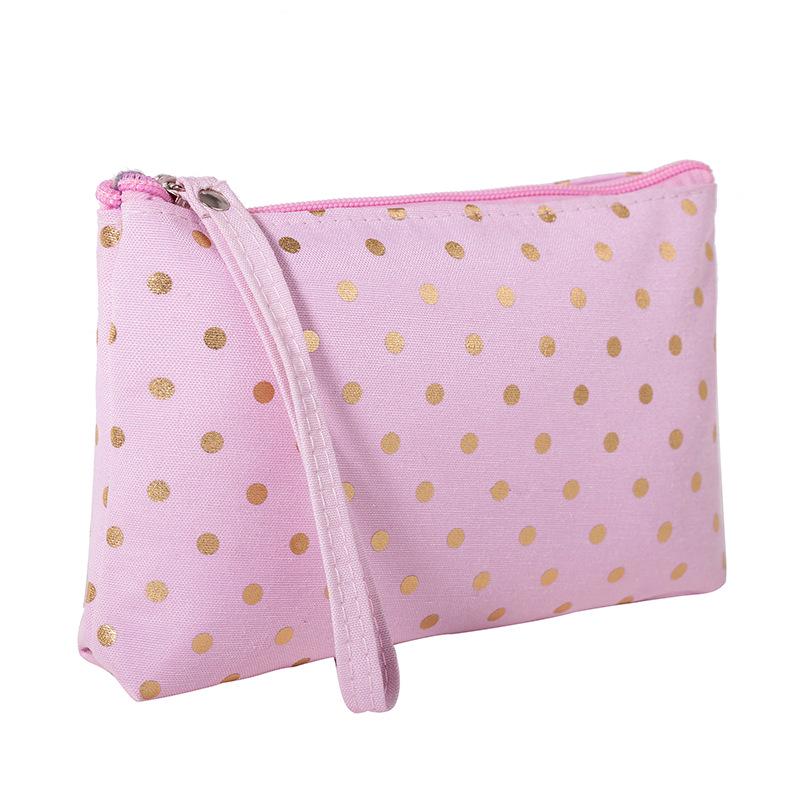 

Candy Color Large Capacity Makeup Bag - Portable and Girly Zippered Toiletry Clutch 20*11*3cm розовый