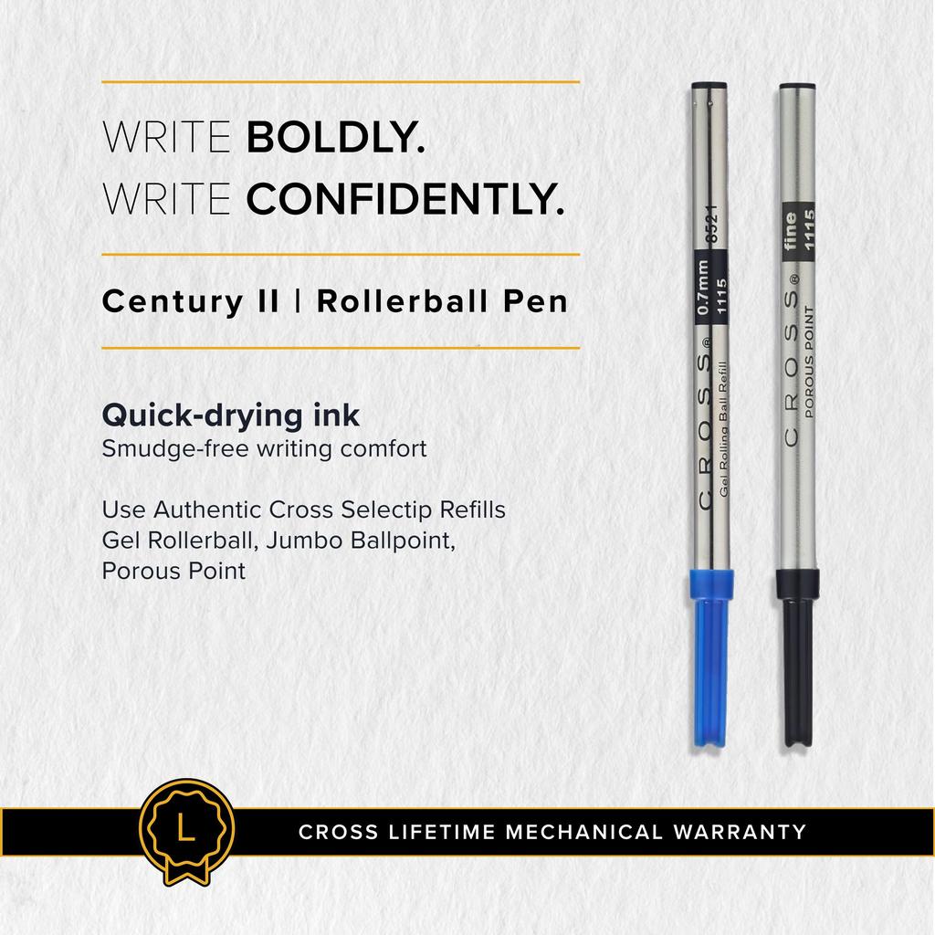 Cross Century II Pearl White Premium Gift Boxed Rollerball Medium A perfect gift for or other special Pen, Nib, Water-Based Ink. Father's Day,