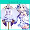 Kara Hajimeru Rezero Isekai Seikatsu Emilia Elf Cosplay Costume Set Complete