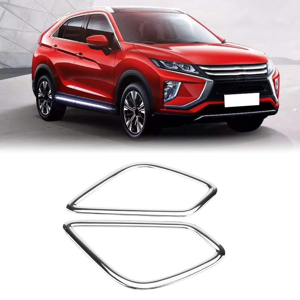 2Pcs Chrome Rear Tail Fog Light Lamp Cover Trim for Mitsubishi Eclipse Cross 2017 2018