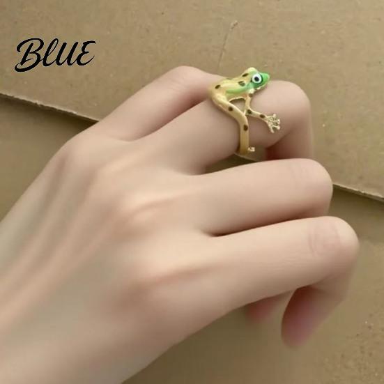 Animal Design Ring 1/3Pcs Frog-Shaped Set Alloy Electroplated Finger Frog