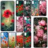 Cover for Samsung Galaxy S22 S21 S20 Fe Ultra S9 Plus + A13 A22 M21 M31 M55 M15 Phone Case Peony Rose Poppys Flower Bloom