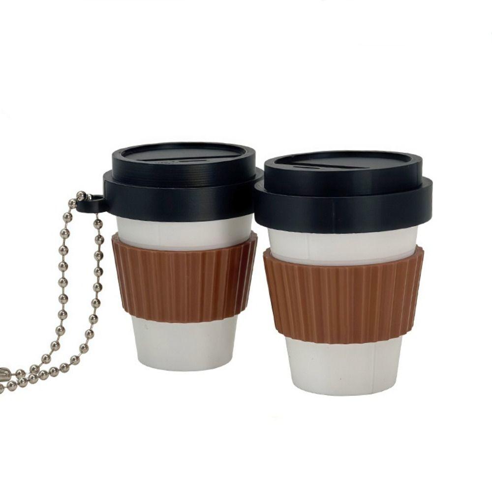 Draagbare 3D Geprinte Clicker Sleutelhanger Simulatie Sensorische Vingerknop Hanger Voedsel Grappige Fidget Koffie Kalmerende Sleutelhanger Kinderen