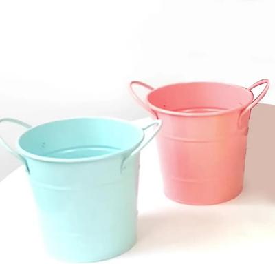 Mini-Bleistifteimer Schreibtisch-Bleistiftbecher Make-up-Pinsel-Organizer Kleine Metallbehälter mit Griff für Zuhause und Innenräume