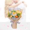 Completed Crochet Flower Bouquet Rose Floral Arrangements Decorative Artificial Flowers