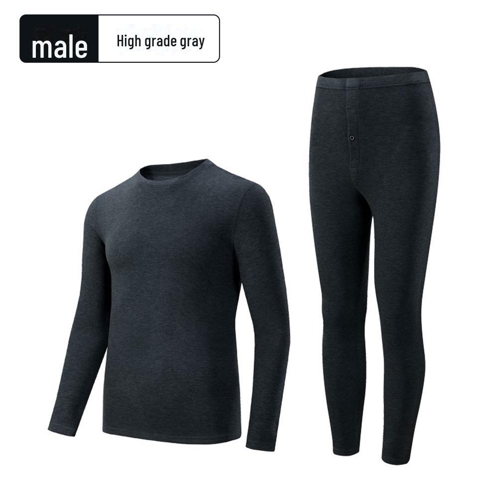 

Мужской бесшовный термокостюм: Нижнее белье из норкового шелка и немецкого бархата на осень XL