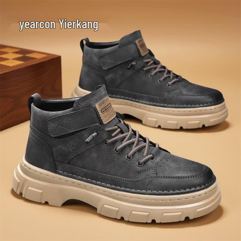 Yierkang Men s Retro Martin Work Boots 41