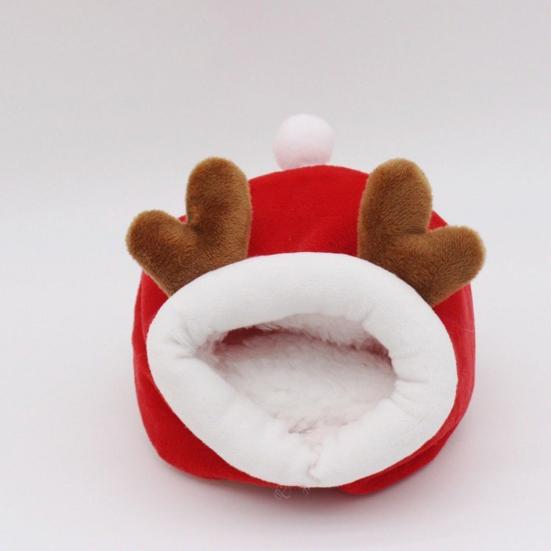 Guinea Pig Bed Warm Fleece Rabbit Hideout Hamster Nest Small Pet Sleep Bed Autumn Winter House Cage Accessories for Hedgehog Squirrel