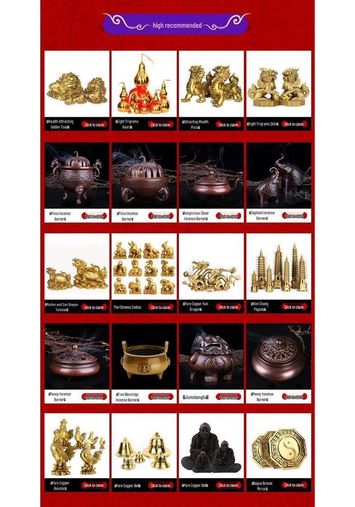 Fu Lu Copper Pig Gourd Ornament - Zodiac Pig Home Decor Handicraft