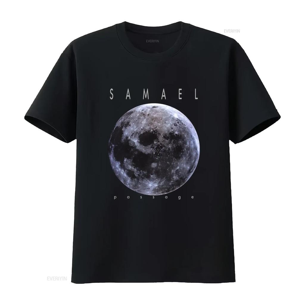 Dtg dtf T shirt SAMAEL PASSAGE Moon Pattern Size Stylish Stretched Soft Breathable streetwear