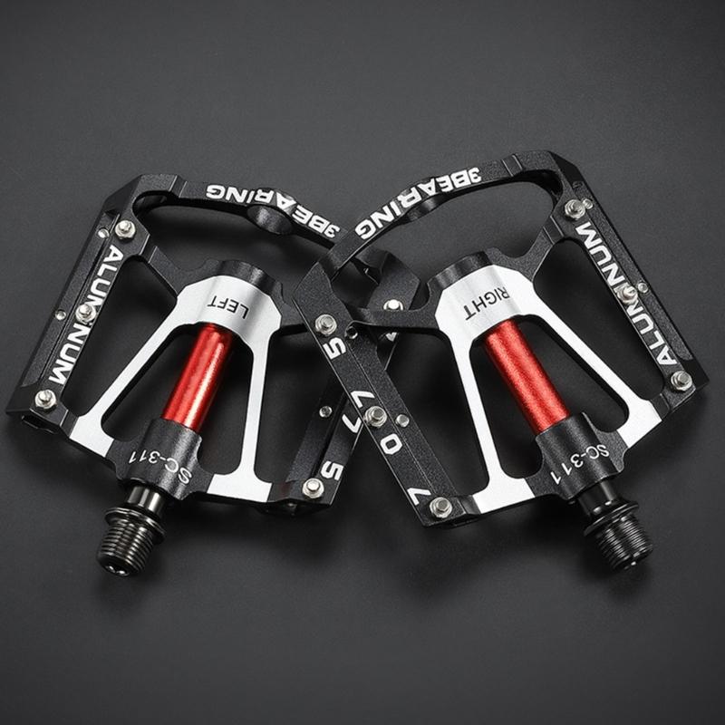 Aluminum Alloy Flat Pedal 3 Seal Bearings Nonslip Bicycles Pedals Cycling Platform Pedals for Road Bike Cycling