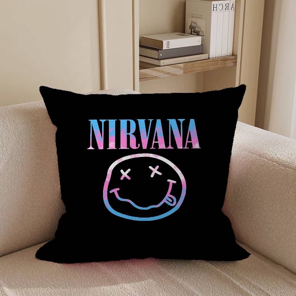 N-NirvanaS Логотип Декоративная Эстетика Комнаты Наволочка Домашний Декор Спальня Диван Кровать Подушка Чехол 45x45 12x12Inch
