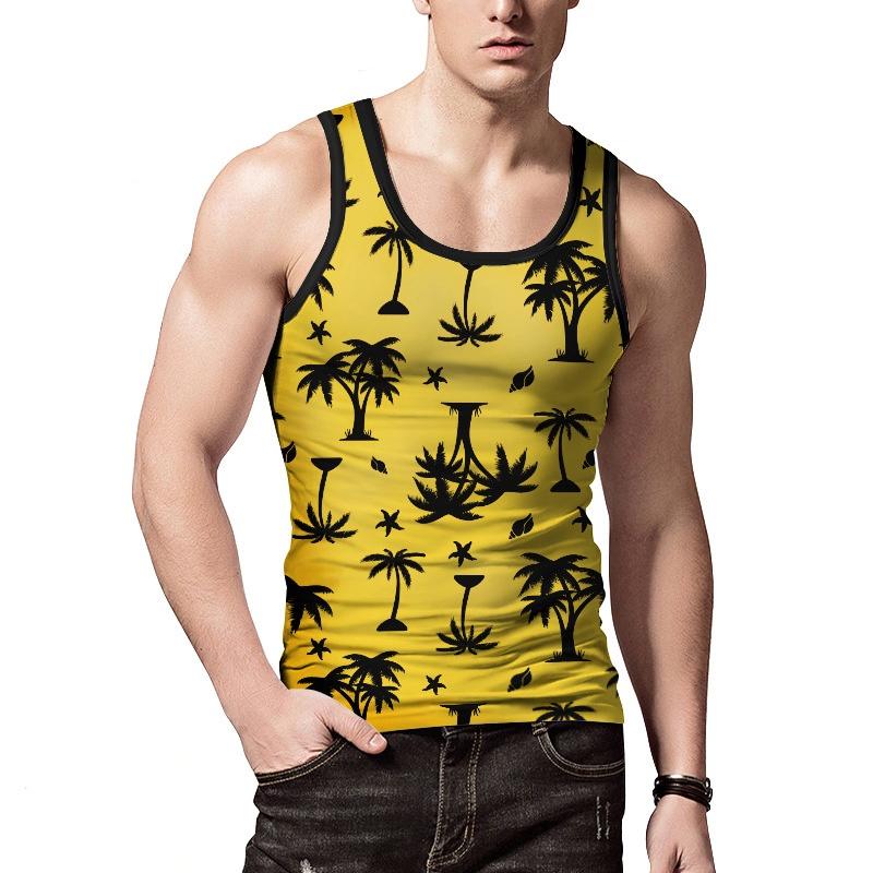 Mens 3d Printed Tank Top With Premium Quality Polyester For Summer Gym Fitness