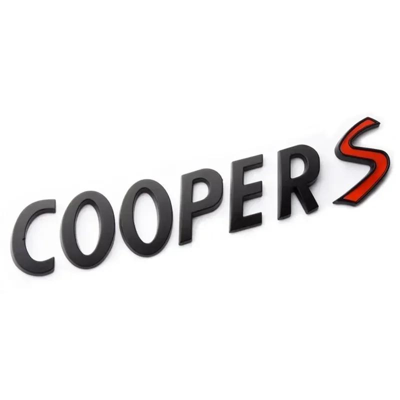 For Mini S Logo Rear Trunk Letters Emblem Badge Car Sticker Decals for Cooper S R50 R52 R53 R56 R60 Car Accessories