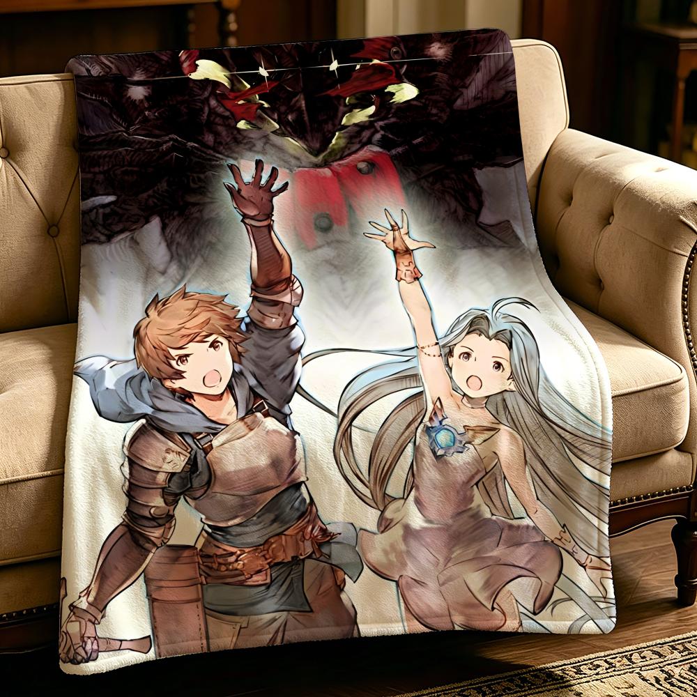 Game G-Granblue Fantasy-y Throw Thick Comfort Flannel Quilt, Multi-scene Use Indoor Outdoor Daily Nap