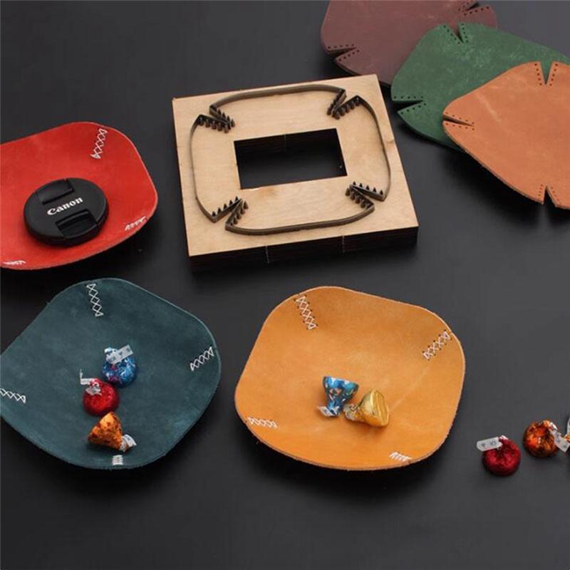 A96I-Leather Craft Tools 125X125mm DIY Storage Tray Cutting Die With Sewing Hole Punch