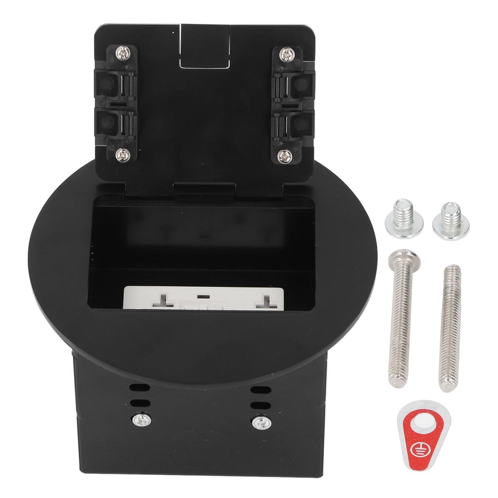 Elektroinstallationsdose Set Edelstahl Rund Unterputz Bodeneinbaudose Dual 3-polig Standard