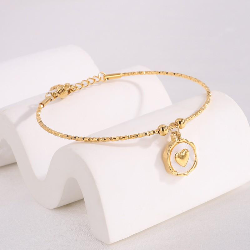 Korean Fashion Titanium Steel Diamond Inlaid Women's Luxury Bracelet