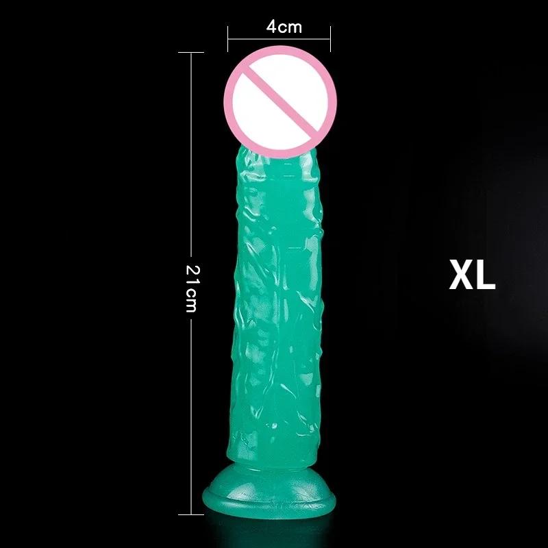 Luminous Simulation Dildo Realistic Penis for Women with Suction Cup XL Thick Couple Erotic Sex Anal Adult Toys for Men Toy