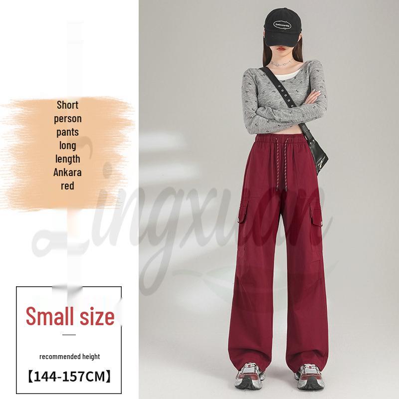 2026 Women s Tencel Cotton Joggers: Wide-Leg, Two-Way Casual & Sports Pants for Autumn/Spring Large