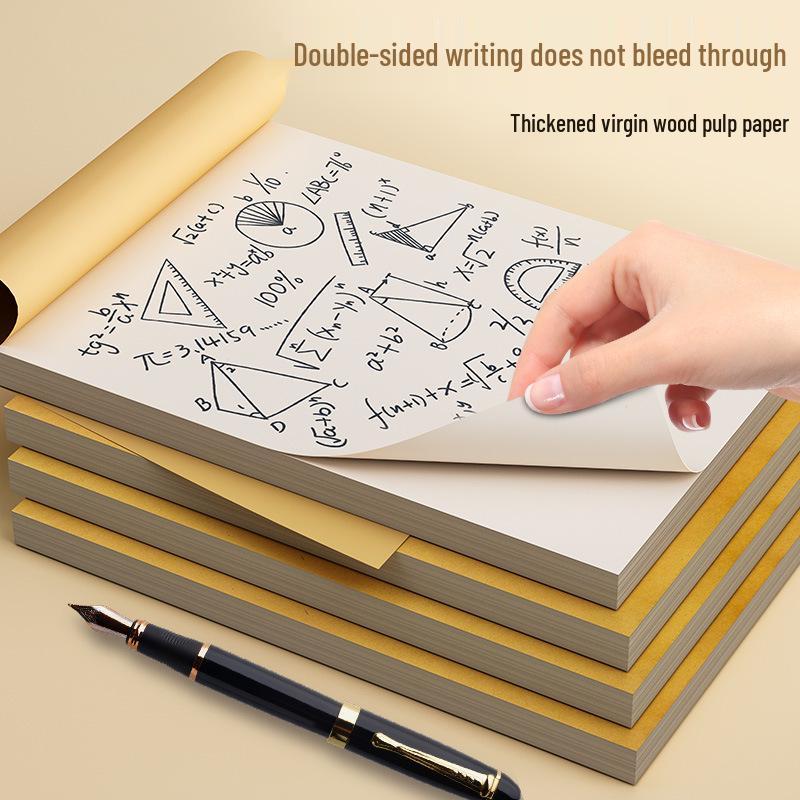 Thick Kraft Paper Exam Prep Draft Book with Tearable Pages for Junior High Students